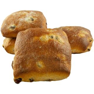 Süße Dinkelrosinenbrötchen 4 Stück (zum Fertigbacken)