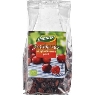 dennree Cranberries,  mit Apfelsaftkonzentrat, Can