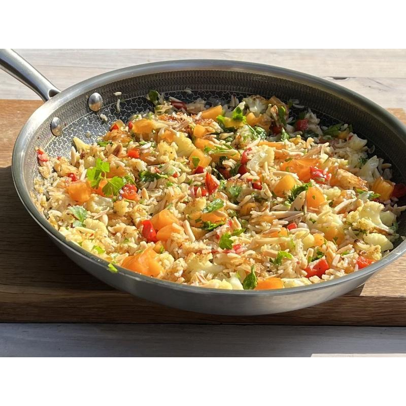 Gemüse-Bratreis mit Kaki