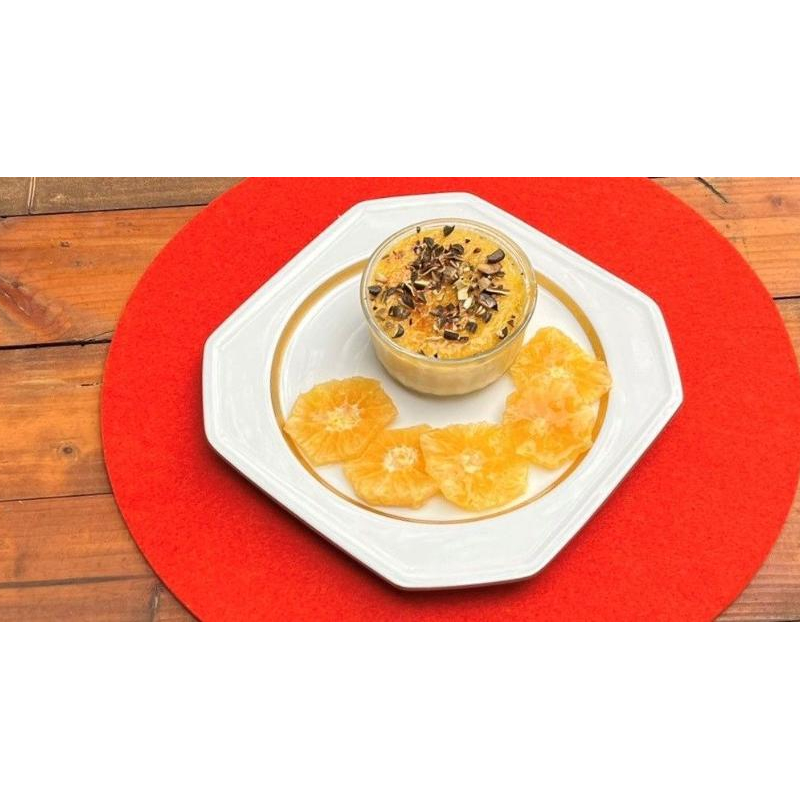 Kürbis – Crème Brûlée  mit Clementinen   Mit Portw