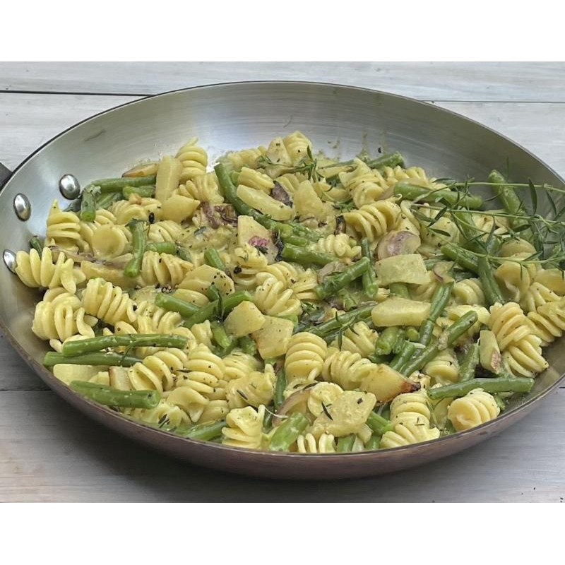 Spirali mit Birnen und Bohnen