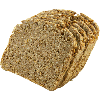 Schwarzbrot geschnitten