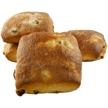 Süße Dinkelrosinenbrötchen 4 Stück (zum Fertigbacken)