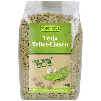 Troja Teller-Linsen, grün bis braun