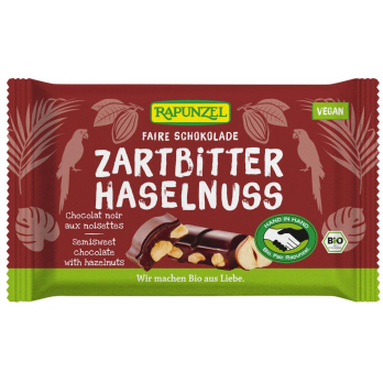 Zartbitter Schokolade 60% Kakao mit Haselnuss HIH
