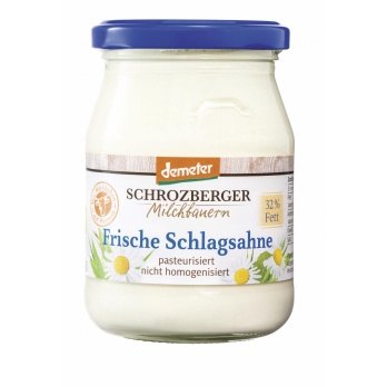 Schrozberg Milchbauern Schlagsahne, 250 gr Glas