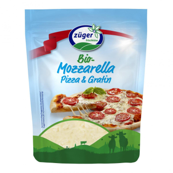 Züger Frischkäse Mozzarella gerieben, 150 gr Beute